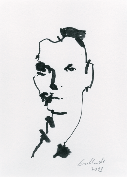 Porträt von Vincent Glader Zeichnung von Uwe Grellneth Porträt von Vincent Glader Zeichnung von Uwe Grellneth